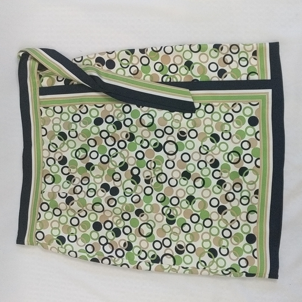 Talbots silk wrap skirt, circles, lined